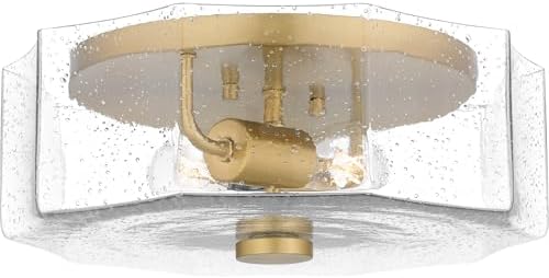 Quoizel Kaplan 2-Light Aged Brass Flush Mount Light