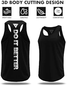 Boyzn Tanktop voor heren, set van 3 stuks, training, fitness, bodybuilding, tankshirt, sneldrogend, spiershirt, mouwloos vest voor heren, Pack van 3 - Zwart/Navy/Rood, 3XL