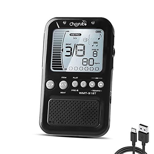 Universal Digital Metronome With Usb Cable Volume Adjustable With Headphone Jack For Piano,Guitar,Flute,Violin,Drum And All Other Instruments (Black) #TOP4