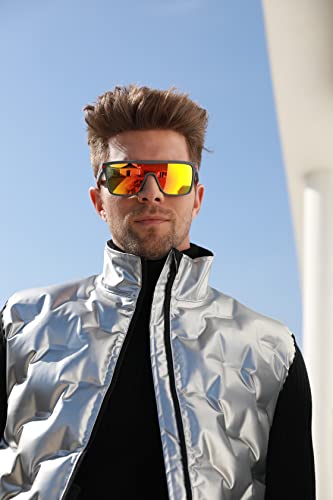 Karsaer Flat Top Tr90 Polarized Sports Men Sunglasses Vintage Square Cycling Running Fishing Golf Hiking Sports Glasses #TOP5