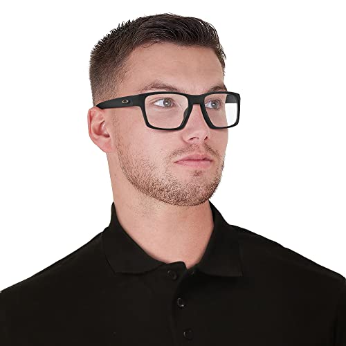 Oakley Men's Ox8140 Litebeam Square Prescription Eyeglass Frames, Satin Black/Demo Lens, 55 Mm #TOP6