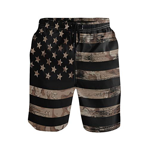 American USA Flag Men's Swim Trunks Board Shorts