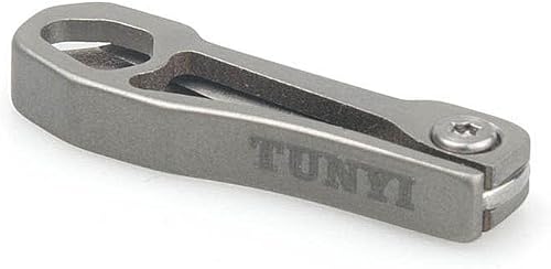 Miniatura 8 de TUNYI Mini cuchillo de bolsillo plegable, cuchillo de paquete pequeño EDC, hoja de acero inoxidable de 1 pulgada con mango de aleación de titanio,