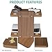 WALI Floating TV Shelf, 2 Tier Projector Shelf for DVD Players, Routers, Game Consoles, Cable Boxes, Living Room Decor Accessories, Wall Mount Shelves Holds Up to 22lbs (CS202N), 2-Shelf, Walnut Brown