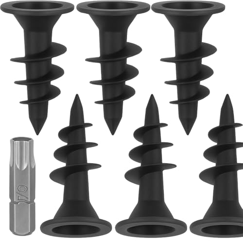 50 Stück - Montagedübel aus Kunststoff mit Gewindespirale für Noppenbahn und Abdeckprofil Grundmauerschutz + Torx TX40