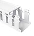Hellermann Tyton North America 181-11015 Slotted Wall Wiring Duct, 1" x 1", Non-Adhesive, PVC, White, 1.06" Height, 1" Width, 6