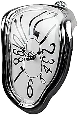 Angel&H Wall Clock, Salvador Dali Melting Clock, 7 Inches Surrealistic Table Shelf Clock, Modern Home Wall Decoration