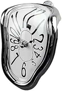 Angel&H Wall Clock, Salvador Dali Melting Clock, 7 Inches Surrealistic Table Shelf Clock, Modern Home Wall Decoration