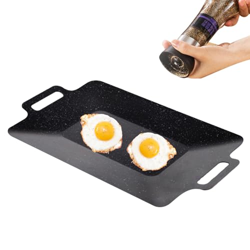 Pan antiadherente - Gabillette de revestimiento Maifanshi, calentador al aire libre negro | Lavavajillas Pan de camping seguro, plato de barbacoa portátil para estufa de cocina