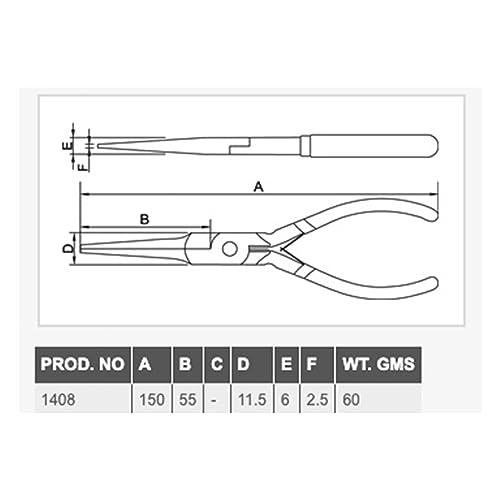 Taparia 1408 Long Needle Nose Mini Plier (Silver,Brown) - Image 2 thumbnail