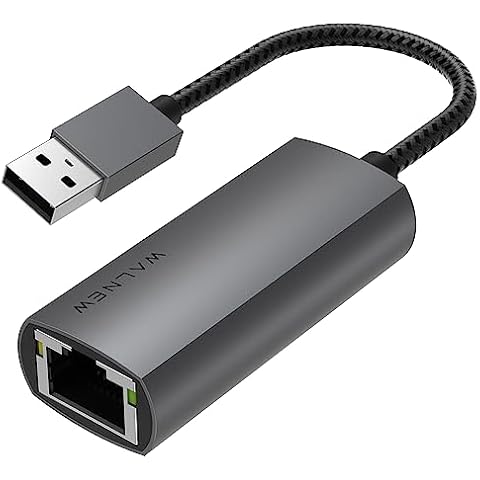 USB 3.0 Ethernet Adapter, WALNEW 1000Mbps Gigabit USB to Ethernet LAN Network Adapter, Aluminum USBA Male to RJ45 Female Cable Converter for MacBook,Chromebook,Surface, Laptop,Desktop,PC Cover