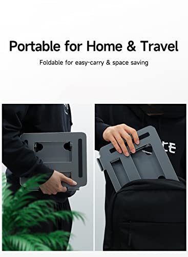 Vajun Adjustable Laptop Stand For Desk, Portable Computer Stand For Laptop Shelf Riser Holder, Home Office Supplies Desk Accessories For 10 To 15.6 Inch Dell Hp Macbook Pro, Tablets Pc Tray (Grey) #TOP3