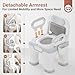 AKIMRABY Bedside Commode, Upgraded Safety Commode Toilet for Elderly Disabled, Potty Chair for Adult with Enlarged Arms, Height Adjustable, 900lbs Heavy Duty Bedside Commodes for Seniors