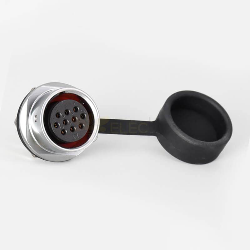 SF20 10 Pin Male Plug Female Socket Back-Mount Waterproof Industrial Quick Push-Pull Metal Circular Aviation