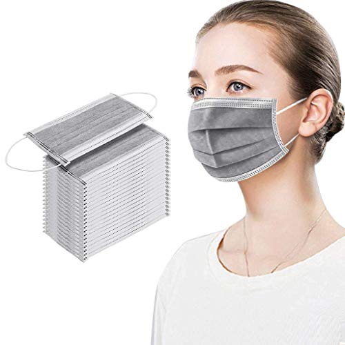 Fancrout 50PCS 3ply Macks Grey Disposable Face