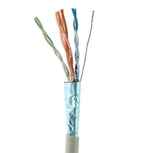 Image of InstallerParts (100 Pack Ethernet Cable CAT6 Cable Shielded (SSTP /SFTP) Booted 0.5 FT - Gray - Professional Series - 10Gigabit /Sec Network /High Speed Internet Cable, 550MHZ
