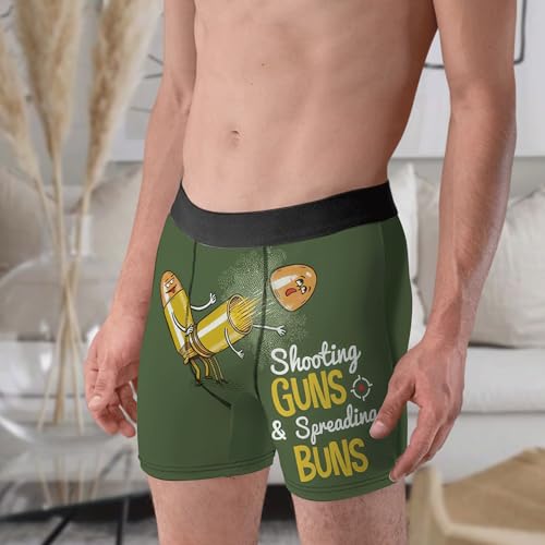 Generic Shooting Guns & Spreading Buns Custom Name Men Boxer Briefs, Personalized Couple Name Men Boxer Briefs, Funny Gift For Him Black, X-Large4