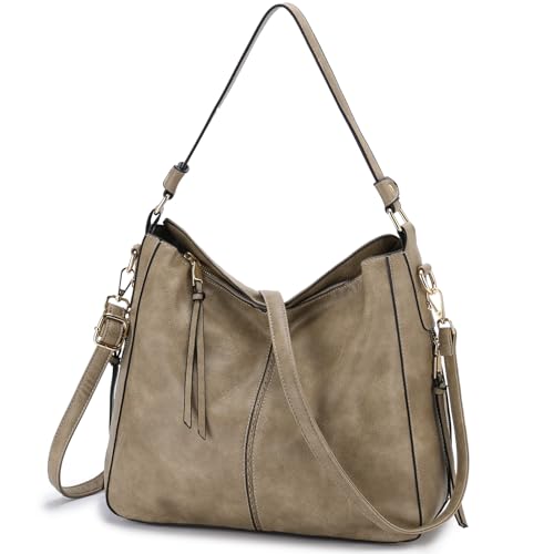 VX VONXURY Bolso Mujer Bolso Bandolera Mujer de Cuero PU Bolso Mujer Grande con Bolsillo Lateral Bolso Hombro Mujer para Diario Trabajo Compras