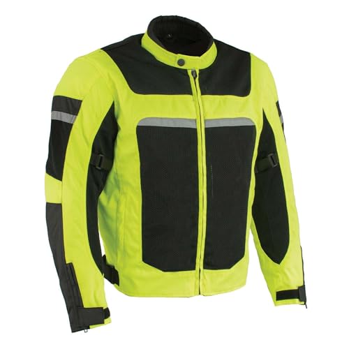 Image of Milwaukee Leather Men's CE Armored All-Season Motorcycle Jacket - 4X-Large | All Seasons, Impact Protection ,Textile Racer Design, Vented