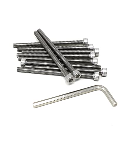 Image of iexcell 10 Pcs M6 x 90mm Thread Pitch 1 mm Stainless Steel 304 Hex Socket Head Cap Screws Bolts Kit