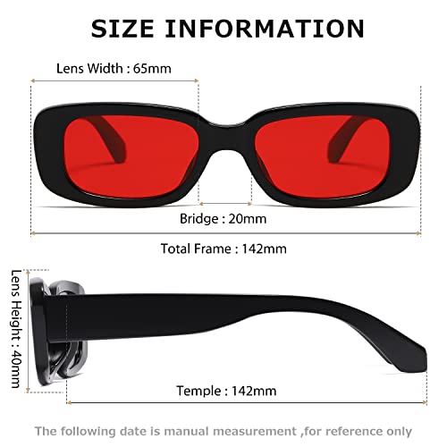 Kimorn Rectangle Sunglasses For Women Men Trendy Retro Fashion Sun Glasses 90’S Vintage Square Frame K1200 thumb #3