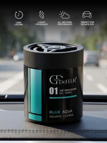 Image of Blue Aqua Gel Car Perfume | Long Lasting Dashboard Car Freshener 140g | Leakproof Car Air Freshener | Premium Aqua Fragrance | Pack of 3