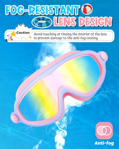Image of Swim Goggles 2 Pack, Wide View Anti Fog&UV Swimming Goggles for Audlt, No Leak Pool Beach Essentials for Men Women