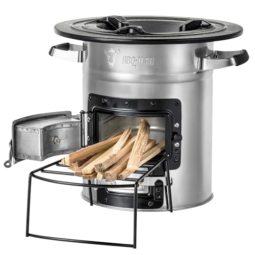 BBQ-Toro rocket stove | Ø 32 | Rocket stove for Dutch ovens, grill pans etc. | 2 air vents |...