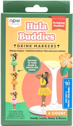 Marcadores de vasos y copas de plástico con ventosa Drinking Buddies 6