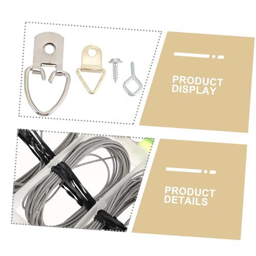 Image of KALLORY 102pcs Photo Hanging Kit Durable Wire Screws Hooks for Picture Frames Art Mirrors for Home Office School Wall Mounting Versatile Hanging Hardware