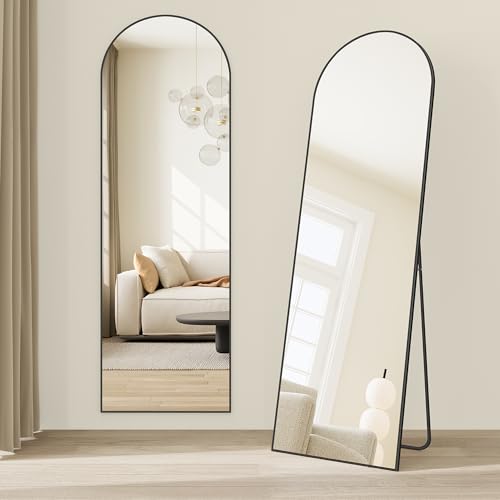 SONGMICS Full Length Mirror, 63 x 20 Inches, Arched Full