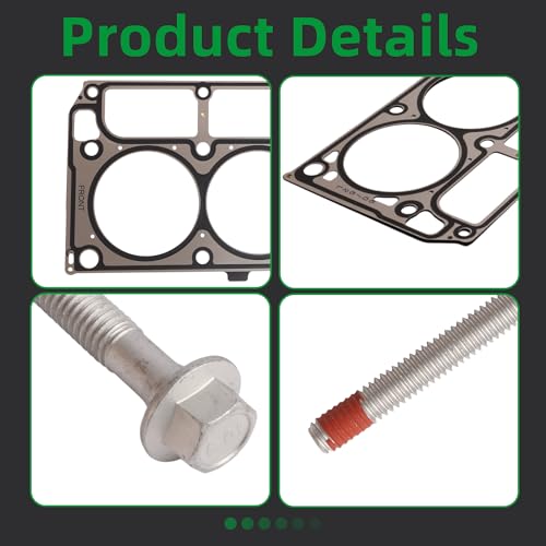 Image of LS3 5-Layer Head Gaskets & Head Bolts Kit Fit for Chevy for GMC for Cadillac for Pontiac for LS L9H LQ4 LQ9 L96 L76 L77 LY6 L92 L94 L99 LC8 6.0L 6.2L Replaces 12610046 12622033 BTR22033