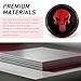 4PCS Car Wheel Center Hub Cap Cover, Metal Waterproof Rustproof Scratch-Resistant Wheel Hub Protector, Self-Adhesive Cool Skull Pattern Badge Sticker, Universal for Most Cars, Trucks, SUVs (Red)