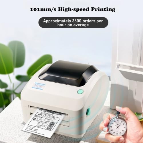 Image of Thermal Label Printer 300DPI, Fits 20-108mm Direct Thermal Label Paper(Size:USB)