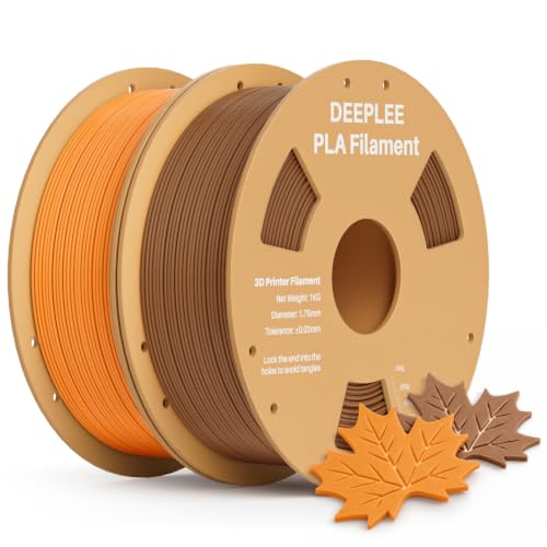 DEEPLEE PLA Filament 1.75mm Brown/Orange 2kg Bundle