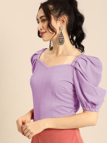 Image of Women's & Girl's Solid Short Sleeve Crop Top (LY-TopD6 Variation)
