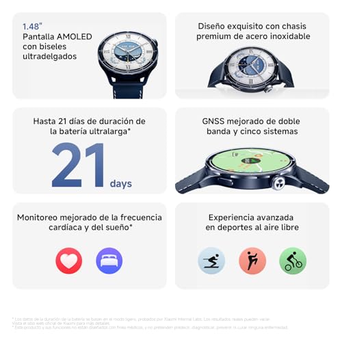 XIAOMI Watch S5 46 mm, smartwatch Hombre y Mujer, GPS, 21 días, Negro - Image 3