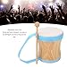 Hand Bongo Drum, Wood Sheepskin Top Musical Percussion Instrument Conga Drum with Carrying Strap and Stick (Blue)