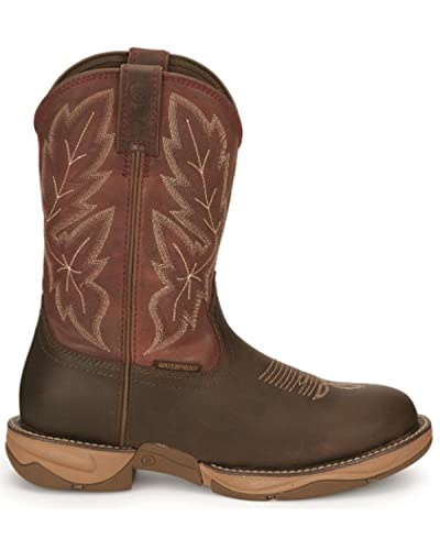 Tony Lama Men's Mankato Waterproof Western Boot Round Toe Brown 8.5 EE US2