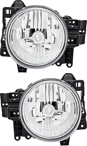 For Toyota FJ Cruiser Headlights Lamps Set 2007 2008 2009 2010 2011 2012 2013 2014 Halogen Driver and Passenger Side