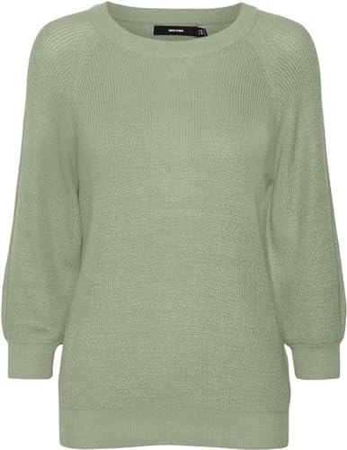 Vero Moda Women's VMNEWLEX Sun 3/4 Blouse GA REP Pullover, Reseda, S