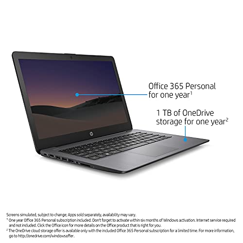 Image of Unknown Brand 2021 Premium 14-inch HD Laptop - Intel Dual-Core Processor Up to 2.6GHz - 4GB RAM - 64GB eMMC Storage - Webcam - Bluetooth - HDMI - Wi-Fi - Brilliant Black - Windows 11 (Renewed)