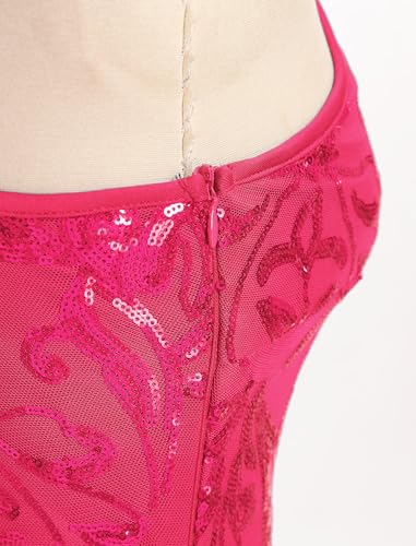 Leotard de danse latine extensible à franges pour performance de scène - 5