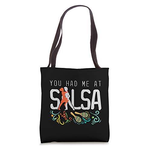 Funny Salsa Dancing - You Had Me At Salsa Tote Bag miniatura 1