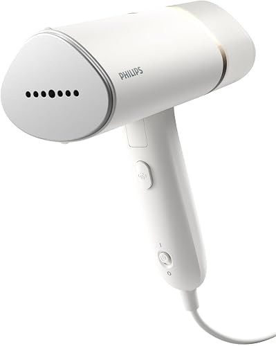 Philips HandHeld Steamer 3000 Series - 1000W, Compact & Foldable, up to 20g/min, Ready to use in 30 Sec, No Ironing Board, White - STH3000/10