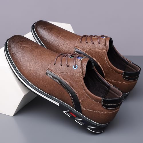 Image of Men's Premium Stylish Oxford Shoes Casual Lace Up Walking Business Driving Dress Shoes