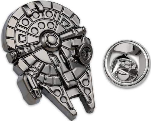 Generic Broche de solapa del Halcón Milenario, S, Zinc, zinc., blanco