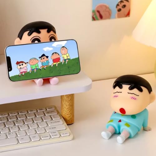 Image of FUNFOB Shinchan Action Figure | Shin chan Figurine Cartoon Figures Toys for Boys & Girls PVC Multicolour (Shinchan Mobile H with Box (White))