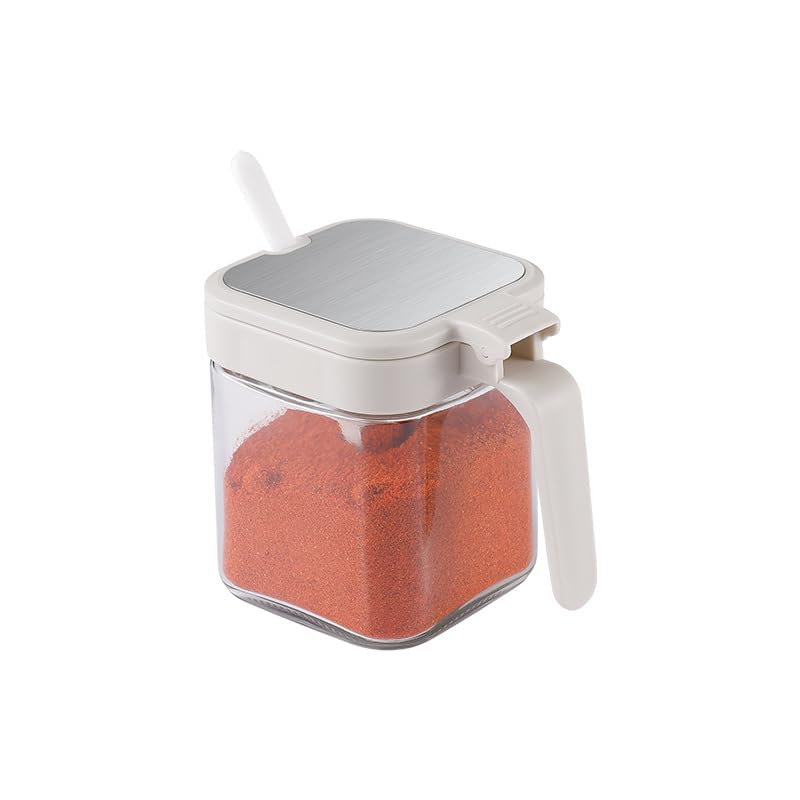 Pot à condiments moderne et simple en verre pour une table épurée