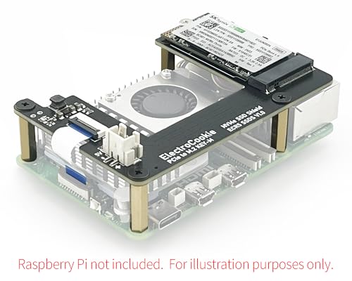 ElectroCookie M.2 NVMe SSD Kit for Raspberry Pi 5 – Includes PCIe M.2 HAT and 256GB SSD Drive - Thumbnail 2